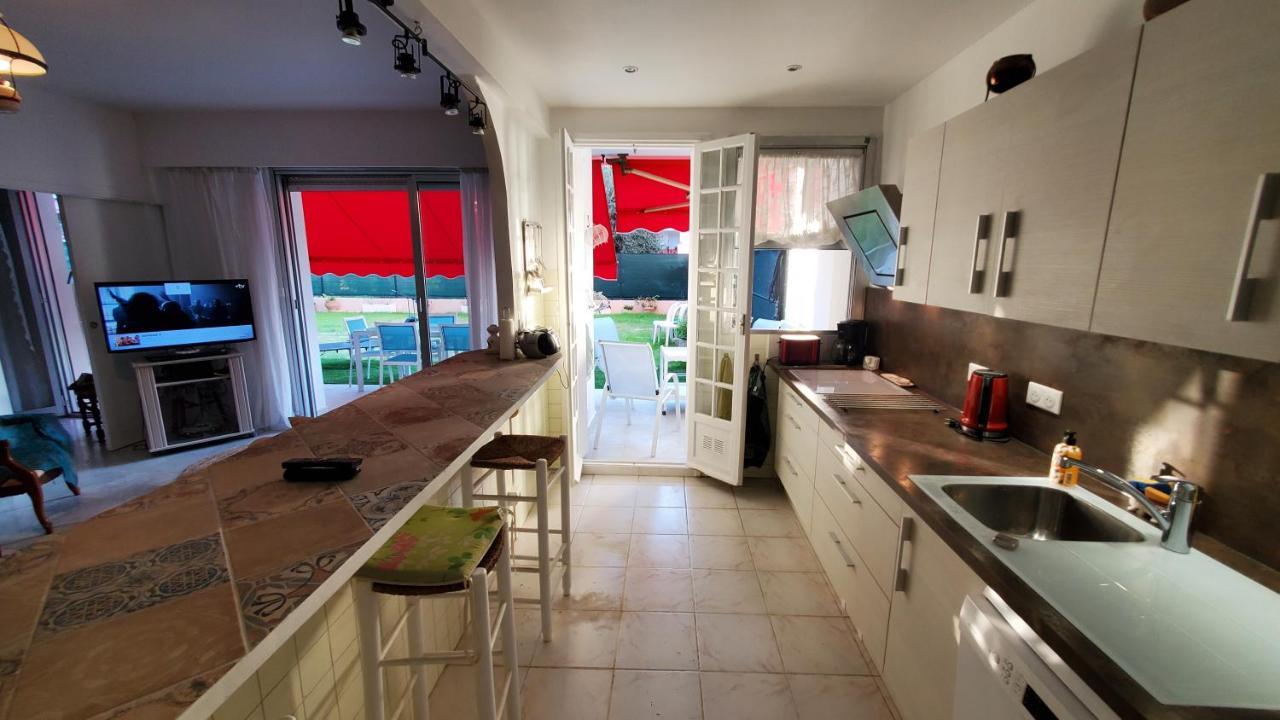Superbe Rez De Jardin Dans Residence Au Calme ニース エクステリア 写真